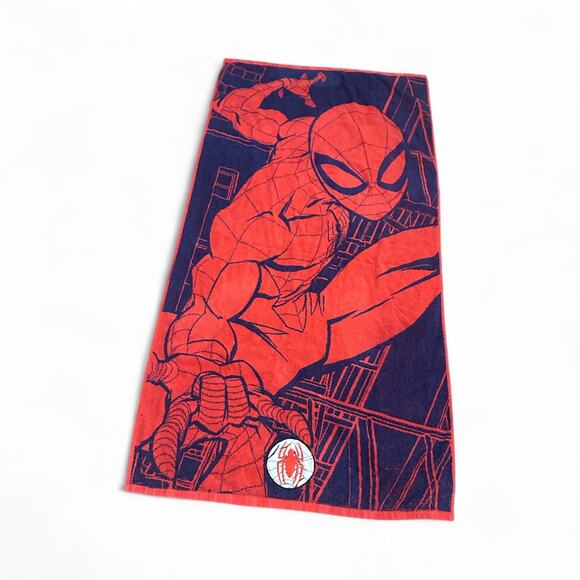 Marvel Spider-Man Beach Towel 34''x64'' with Embroidered Used - Picture 1 of 3